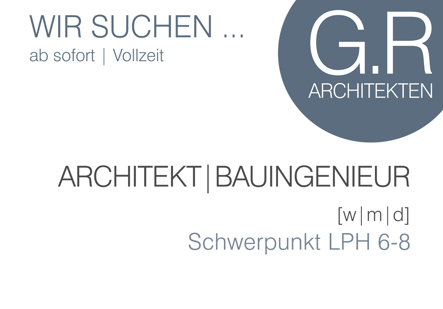 Wir suchen …